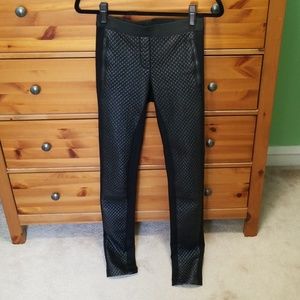 BCBG Max Azria quilted faux leather leggings